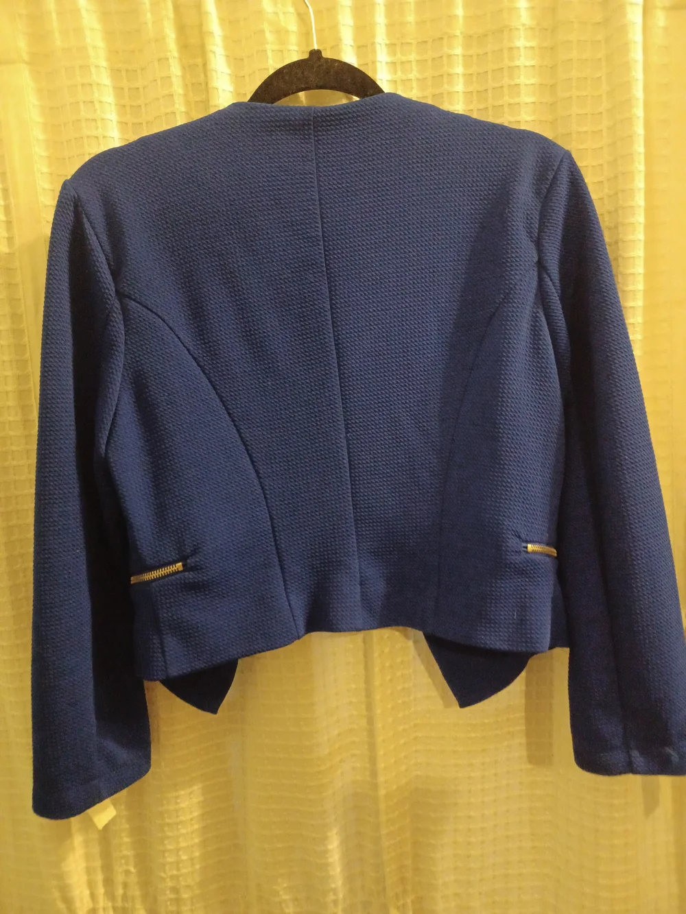Endless Love Open-Front Cropped Royal Blue Blazer